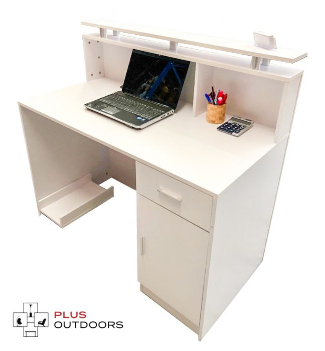 White small reception desk sale
