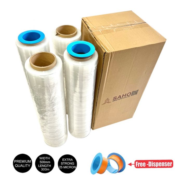 Clear plastic shipping wrap top