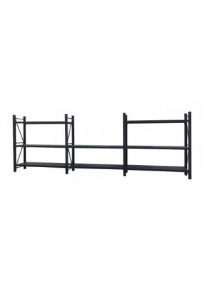 6M Metal Garage Shelving + Workbench Package (Dark Charcoal)