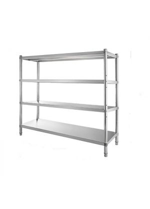 120cm x 150cm Stainless Steel Metal 4 Tier Shelf Kitchen Bar Freezer Storage 