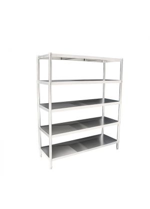 120cm x 180cm Stainless Steel Metal 5 Tier Shelf Kitchen Bar Freezer Storage