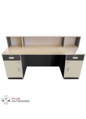 Model White/Charcoal 1.8m Reception Desk Counter 
