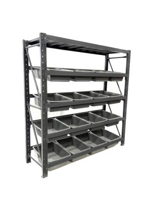 2M Shelving 2M x 0.6M x 2M Charcoal with tub