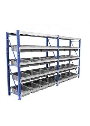 4M x 0.6M x 2M Blue & Grey with tub