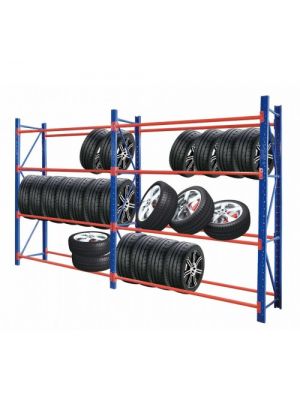 Heavy Duty Tyre Rack 4M x 2.4M Blue & Orange