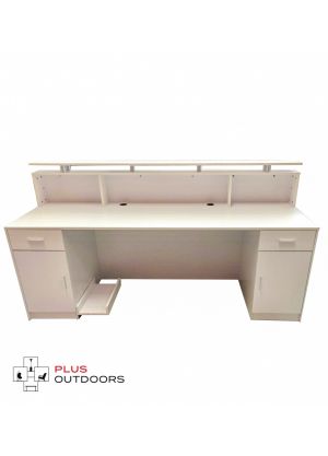 White Reception Desk Counter 2M 