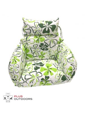 Single Pod Chair Armrest Cushion - Green Flower