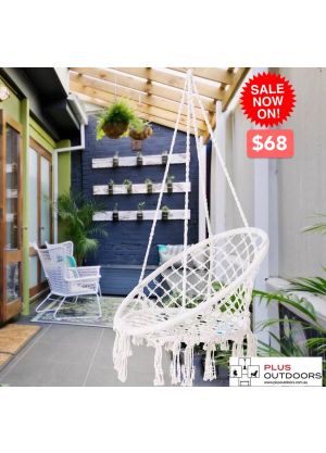 Hanging Hammock Chair Outdoor/Indoor -White (CHAIR ONLY)