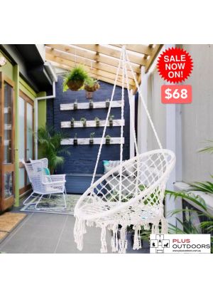 Hanging Hammock Chair Outdoor/Indoor -Cream (CHAIR ONLY)