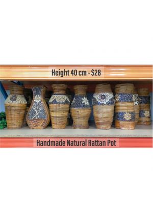 Handmade Natural Rattan Pot