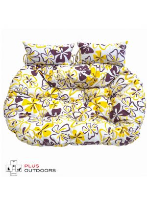 Double Pod Chair Cushion - Yellow Floral