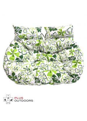 Double Pod Chair Cushion - Green Floral
