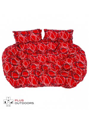 Double Pod Chair Cushion - Red Oval