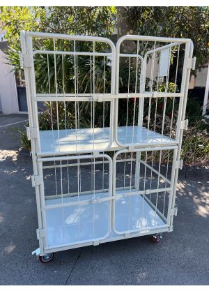 2-Tier 4 Door Roll Cage Trolley