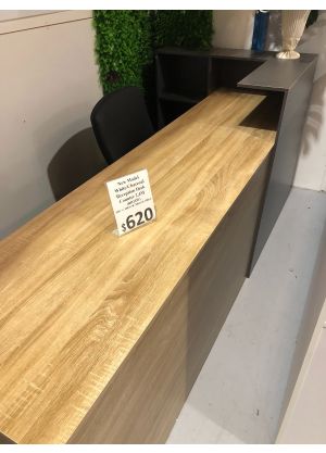 Model Wood/Charcoal 2.4m Reception Desk Counter