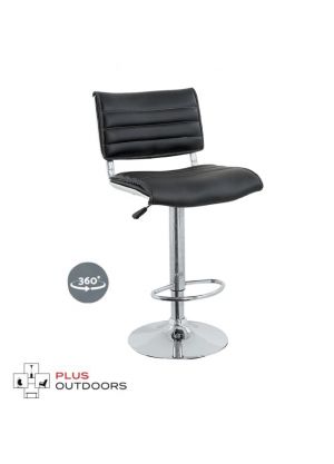 Bar Stools Kitchen Stool Leather Barstool Swivel Chairs Gas Lift Black