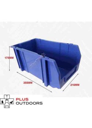 Blue Plastic Stackable Space Saving Storage Bin PK008