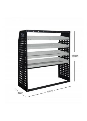 Van shelving Guard 4 Shelf Trays Steel Racking Storage VS001