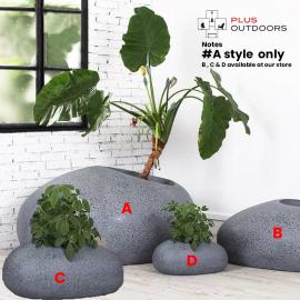 Rock shape Fibreglass Home Garden Pot For Indoor & Outdoor Use - A