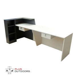 Model White/Charcoal 2.4m Reception Desk Counter